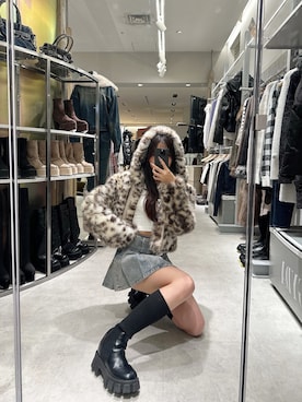 「GYDA（ジェイダ）のアイテム（ブーツ）」を使った、mikuさん（レディース・160cm）の秋コーディネート