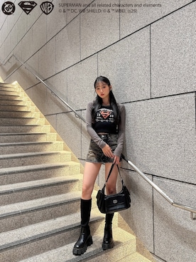 「GYDA（ジェイダ）のアイテム（ブーツ）」を使った、mikuさん（レディース・160cm）の秋コーディネート