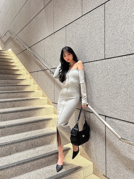 「GYDA（ジェイダ）のアイテム（ワンピース）」を使った、mikuさん（レディース・160cm）の秋コーディネート