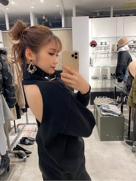 「GYDA（ジェイダ）のアイテム（ピアス（両耳用））」を使った、mikuさん（レディース・160cm）の冬コーディネート