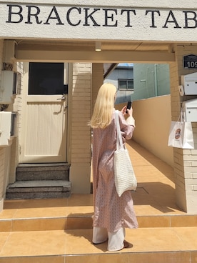 「アイテム（ワンピース、ピンク系）」を使った、iruriさん（レディース・162cm）の春コーディネート