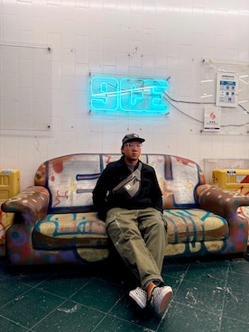 「アイテム（帽子）」を使った、阿倫さん（メンズ・175cm・30代）の秋コーディネート