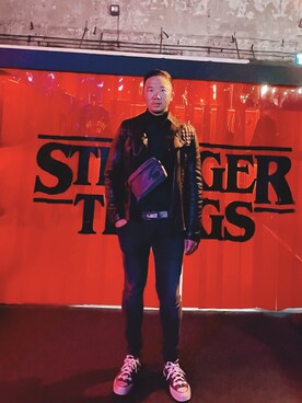 「PULL&BEAR（プルアンドベア）のアイテム（パンツ）」を使った、阿倫さん（メンズ・175cm）の冬コーディネート