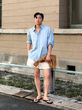 「BOTTEGA VENETA（ボッテガヴェネタ）のアイテム（バッグ）」を使った、Kaito さん（メンズ・175cm）の夏コーディネート