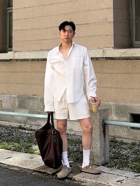 「BIRKENSTOCK（ビルケンシュトック）のアイテム」を使った、Kaito さん（メンズ・175cm）の夏コーディネート