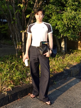 「アイテム（チノパンツ）」を使った、Kaito さん（メンズ・175cm）の夏コーディネート