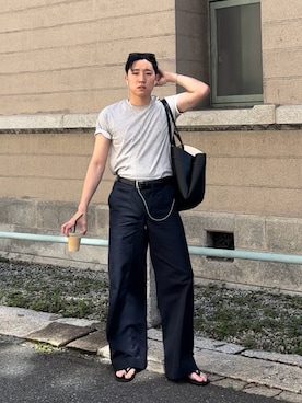 「アイテム（チノパンツ）」を使った、Kaito さん（メンズ・175cm）の夏コーディネート