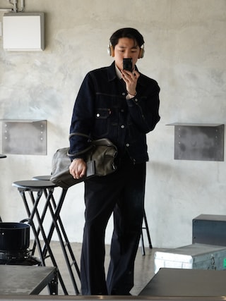 Apartment Three 開襟シャツブラック 2