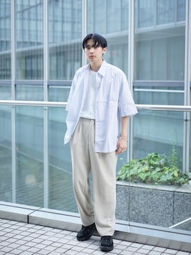 「Scat（スキャット）のアイテム」を使った、岡本 大護さん（メンズ・180cm）の夏コーディネート