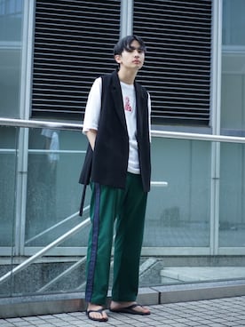 岡本 大護さん（メンズ・180cm）の夏コーディネート