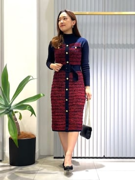 「PINKY&DIANNE（ピンキーアンドダイアン）のアイテム（ワンピース）」を使った、PINKY&DIANNEさん（レディース・166cm）の秋コーディネート