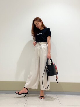 「PINKY&DIANNE（ピンキーアンドダイアン）のアイテム（Tシャツ/カットソー）」を使った、PINKY&DIANNEさん（レディース・166cm）の夏コーディネート