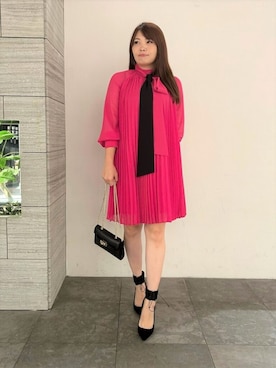 「アイテム（ワンピース、ピンク系）」を使った、PINKY&DIANNEさん（レディース・160cm）の秋コーディネート