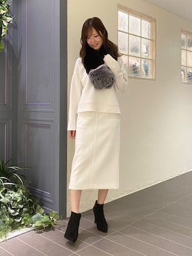 「PINKY&DIANNE（ピンキーアンドダイアン）のアイテム（Tシャツ/カットソー）」を使った、PINKY&DIANNEさん（レディース・166cm）の秋コーディネート