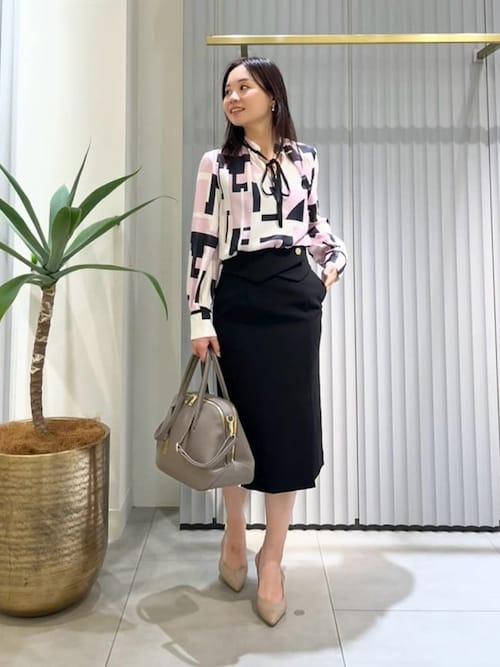 セール】◇サークルジオメトリックプリントブラウス（シャツ/ブラウス