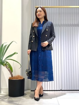 「アイテム（テーラードジャケット）」を使った、PINKY&DIANNEさん（レディース・166cm）の秋コーディネート