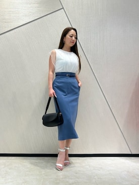 「PINKY&DIANNE（ピンキーアンドダイアン）のアイテム（Tシャツ/カットソー）」を使った、PINKY&DIANNEさん（レディース・155cm）の夏コーディネート