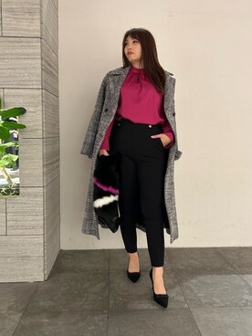 「オフィススタイル」｜「アイテム（ブルゾン）」を使った、PINKY&DIANNEさん（レディース・160cm）の秋コーディネート