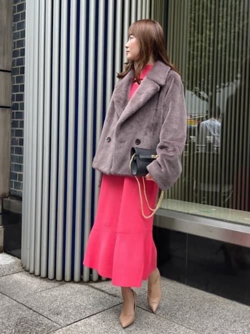 Andy ラムレザー フォックスファー ライナー付き ライダースジャケット