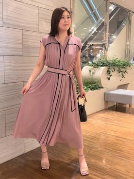 「PINKY&DIANNE（ピンキーアンドダイアン）のアイテム（ワンピース）」を使った、PINKY&DIANNEさん（レディース・162cm）の夏コーディネート