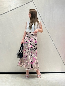 「PINKY&DIANNE（ピンキーアンドダイアン）のアイテム（Tシャツ/カットソー）」を使った、PINKY&DIANNEさん（レディース・155cm）の夏コーディネート