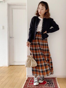 「CONVERSE（コンバース）のconverse（コンバース） ALL STAR OX（オールスターOX）（スニーカー）」を使った、きゃのさん（レディース・155cm）の秋コーディネート