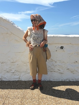 「each（イーチ）のアイテム」を使った、きゃのさん（レディース・155cm）の秋コーディネート