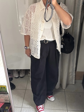 「アイテム（チノパンツ）」を使った、ma---yuさん（レディース・153cm）の夏コーディネート