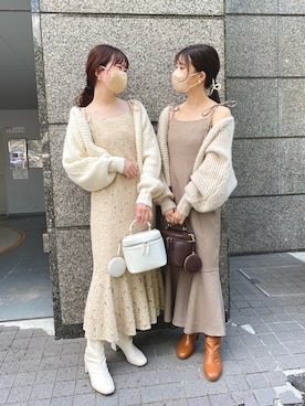 「ふわふわカーディガン」｜AYANOさん（レディース・159cm）の夏コーディネート