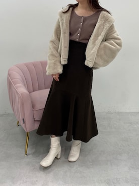 「one after another NICE CLAUP（ワンアフターアナザーナイスクラップ）のアイテム（その他アウター）」を使った、AYANOさん（レディース・159cm・20代）の秋コーディネート