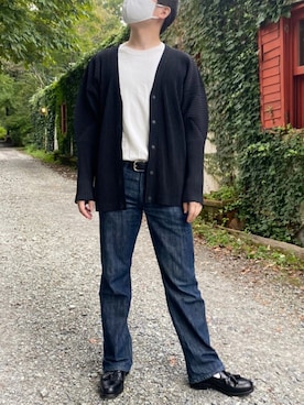 「JOHN SMEDLEY（ジョンスメドレー）のアイテム（Tシャツ/カットソー）」を使った、あけみやさん（メンズ・170cm）の夏コーディネート