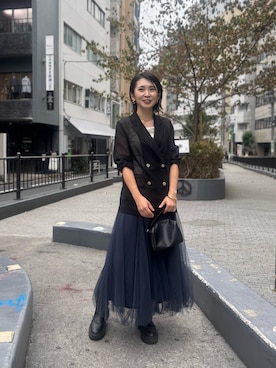 「甘辛mix」｜あずささん（レディース・165cm）の秋コーディネート