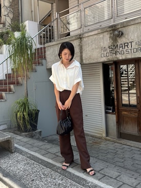 「骨格ナチュラル」｜あずささん（レディース・165cm）の夏コーディネート