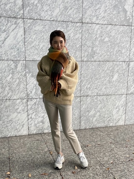 「DHOLIC（ディーホリック）のアイテム（ファッション雑貨）」を使った、あずささん（レディース・164cm）の冬コーディネート