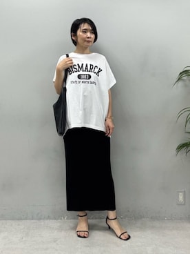 「LARUTA（ラルータ）の【LARUTA】2WAYアソートバッグ（ショルダーバッグ、ブラック系）」を使った、あずささん（レディース・165cm）の春コーディネート
