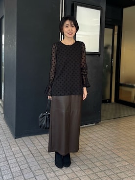 「LARUTA（ラルータ）のアイテム」を使った、あずささん（レディース・165cm）の冬コーディネート