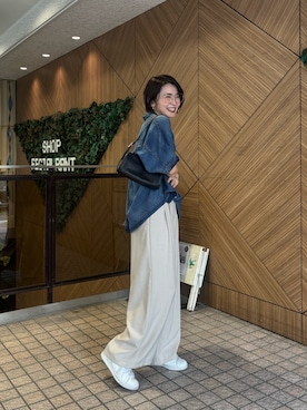 「アイテム（スラックス）」を使った、あずささん（レディース・165cm）の夏コーディネート