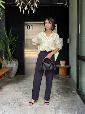 「骨格ナチュラル」｜あずささん（レディース・165cm）の夏コーディネート