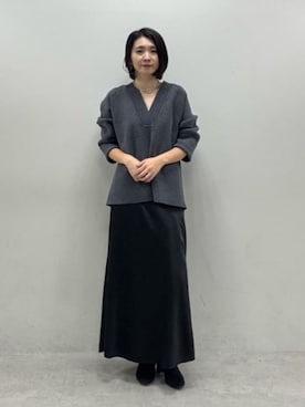 「骨格ナチュラル」｜あずささん（レディース・165cm）の冬コーディネート