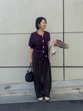 「骨格ナチュラル」｜あずささん（レディース・165cm）の冬コーディネート