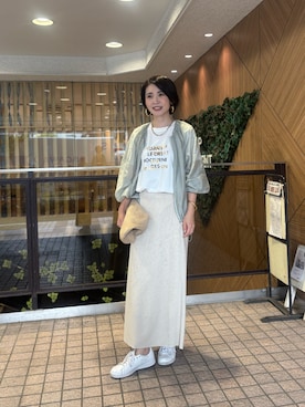 「アイテム（ブルゾン）」を使った、あずささん（レディース・165cm）の夏コーディネート