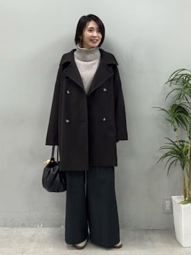 「レディースファッション」｜「アイテム（ジャケット/アウター）」を使った、あずささん（レディース・165cm）の冬コーディネート