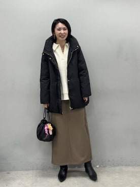 「レディースファッション」｜「アイテム（ジャケット/アウター）」を使った、あずささん（レディース・165cm）の冬コーディネート