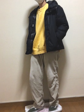 「RAGEBLUE（レイジブルー）のアイテム（ダウンジャケット/コート）」を使った、猿に烏帽子さん（メンズ・174cm）の冬コーディネート