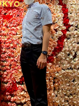 「Eddie Bauer（エディーバウアー）のアイテム（パンツ）」を使った、TKさん（メンズ・175cm）の夏コーディネート