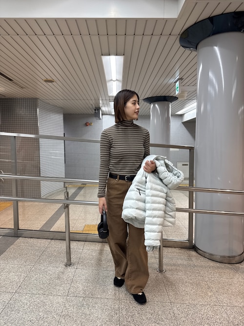 El mar　ランダムボーダーハイネックロンT