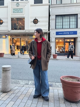 「アイテム（テーラードジャケット）」を使った、nanohaさん（レディース・164cm）の秋コーディネート