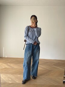 キャナルジーン★ diggity切替カットオフデニムパンツ　S canal jean 切替カットオフデニムパンツ S CANAL JEAN（キャナル