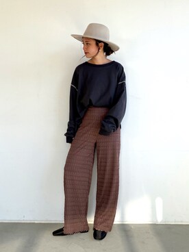 「ステッチ」｜「アイテム（その他）」を使った、ちーかまさん（レディース・151cm）の秋コーディネート