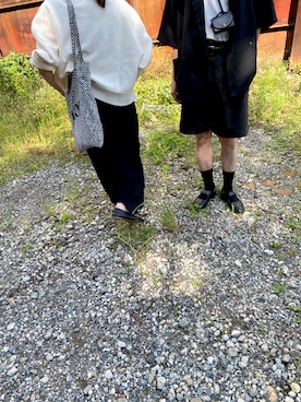 「エコバッグ」｜「アイテム（バレエシューズ）」を使った、i k k y u 𓅿さん（レディース・157cm）の春コーディネート